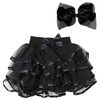 BGFKS 4 Layered Tulle Tutu Skirt for Girls with Matching