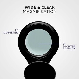 Neatfi Lámpara LED con Lupa 8-Dioptrías Modelo 9003LED Color Negro