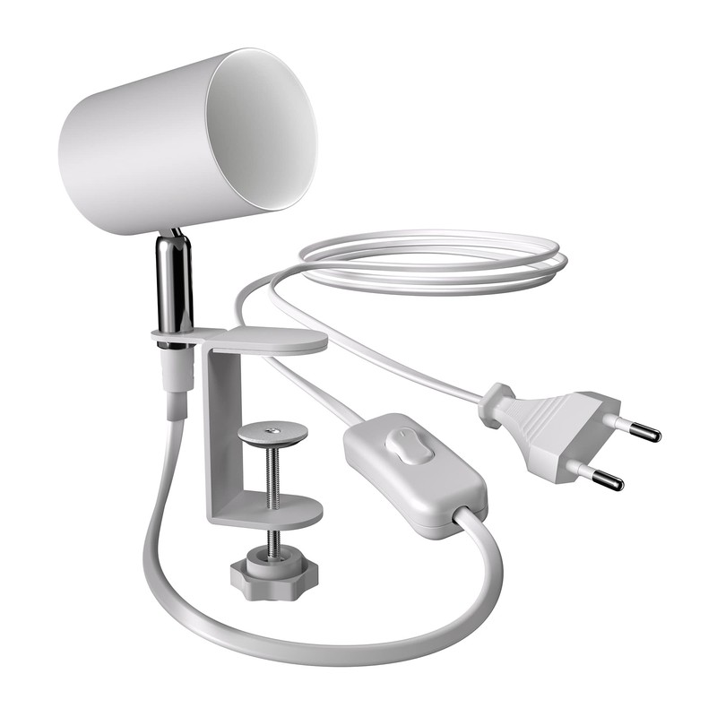 ledscom.de Waika Clamp Light Switch Matt White with LED GU10