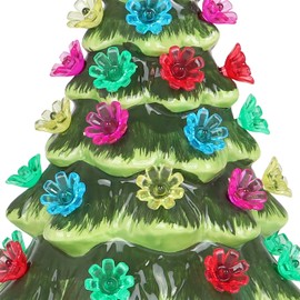 Milltown Merchants Ceramic Tree Replacement Bulbs - Bulbs for Vintage Ceramic Christmas Tree - Ceramic Christmas Tree Bulbs - Ceramic Christmas Tree Replacement Lights (1200, Radial Flower)