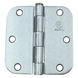 Penrod Interior Door Hinges, Satin Nickel, 3.5 Inch with 5/8 Inch Radius, 2 Pack
