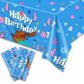 rabofly 2Pcs Cartoon Party Tablecloth for Cartoon Animation Birthday Decorations Table Cover Party Supplies for Baby Shower Birthday Party Decorations