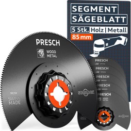 Presch Segment Saw Blade for Wood and Metal 85 mm Set of 5