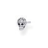 Thomas Sabo Women's Single Skull Stud Earrings 925 Sterling Silver,