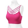brasier deportivo para mujer con tirantes cruzados, tipo bandeau sin