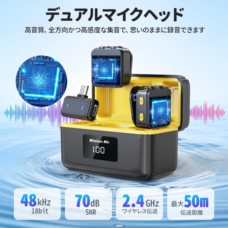 Pin Microphone, Wireless, Ultra Small, Wireless Pin Microphone, 360° Sound