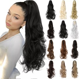 Felendy Extensiones De Cola De Caballo Con Clip De Garra Grande 46cm