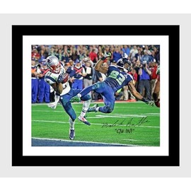 Generic Framed Malcolm Butler Super Interception - New England Football - Autograph Promo Print (Black, 16x20)