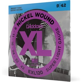 D'Addario EXL120 Super Light (09-42) Dadario Electric Guitar Strings Nickel EXL-120
