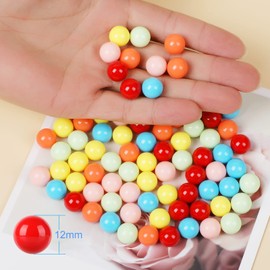 Laviesto 12mm Game Replacement Marbles Balls,84pcs Acrylic Game Balls for Board Game,Rainbow Bead Game,Color Sorting Toy,Marble Games (6 Colors)