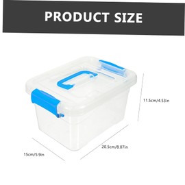 BUGUUYO 4pcs Desktop Storage Organizer Handle Tote Box for Boys and Girls Toys Office Supplies Multi-purpose Snack Box