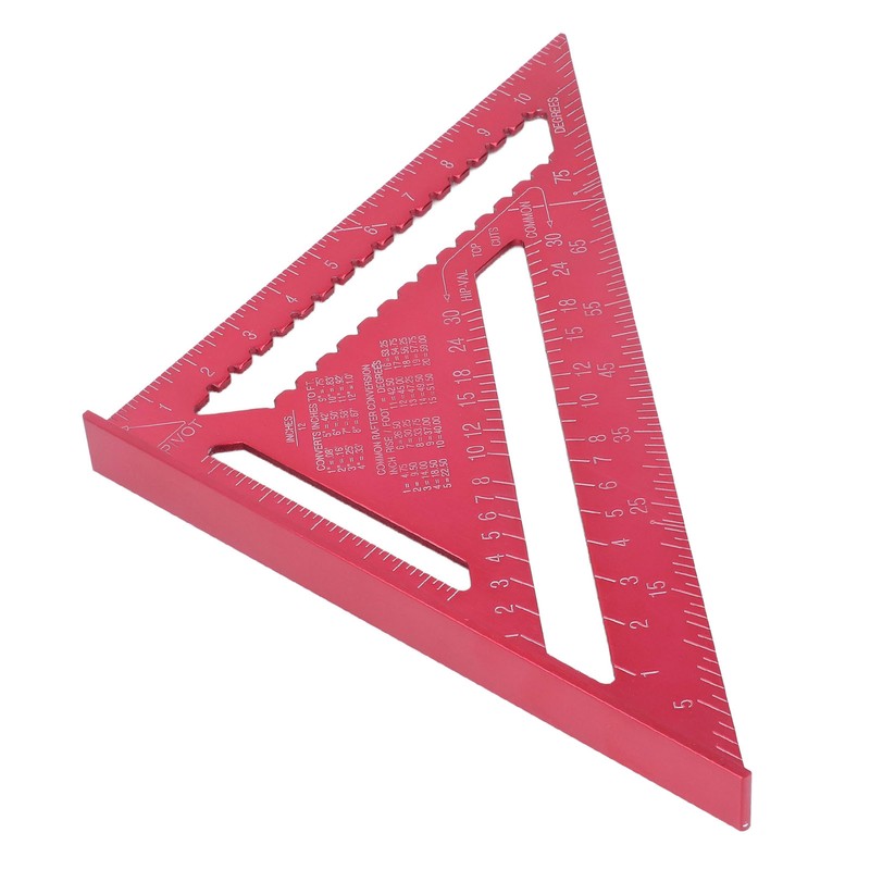 Woodworking Triangle Aluminum Alloy Red Corrosion Resistance Clear Scale Carpentry