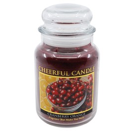A Cheerful Giver Cranberry Orange Jar Candle, 24-Ounce