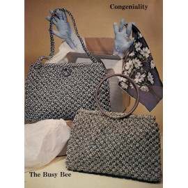 Plaid Enterprises #7332 Congeniality & Busy Bee Patterns Macrame Purse News Craft Instruction Book