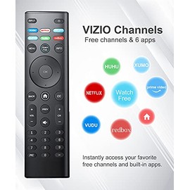 Vizio Smart TV Remoto Reemplazo Compatible con Vizio TV Serie D, Serie M, Serie V, UHD LED LCD Smart TV