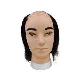 Harilla Mannequinkopf mit Glatze für Männer, Hut-Präsentationsständer, professioneller Trainingskopf, Manikin-Kopf, Modell, Perückenhalter zum Flechten und