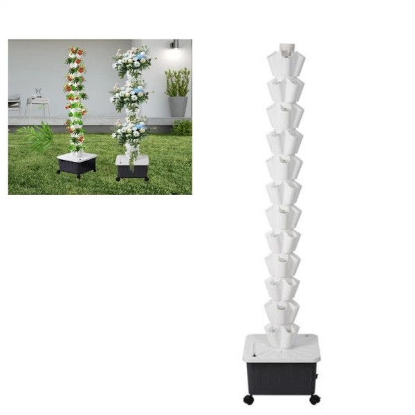 PROV 60 Pot Vertical Hydroponics Tower Systems Set Hydroponic Growing
