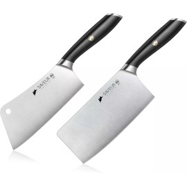 SAVEUR SELECTS NEW SAVEUR SELECTS 1026290 German Steel Forged 2-Piece Cleaver Set