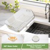 Dish Drying Rack, Plastic Dish Rack, Large Capacity Dish Drainer