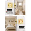 goldenwarm Brushed Gold Square Pocket Door Lock with Indicator, Pocket