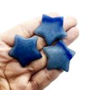 Ladeukoi Blue Aventurine Crystal Star Chakra Stones for Reiki Healing