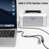 AIYEEN USB C Male to 2 USB Female Splitter Cable