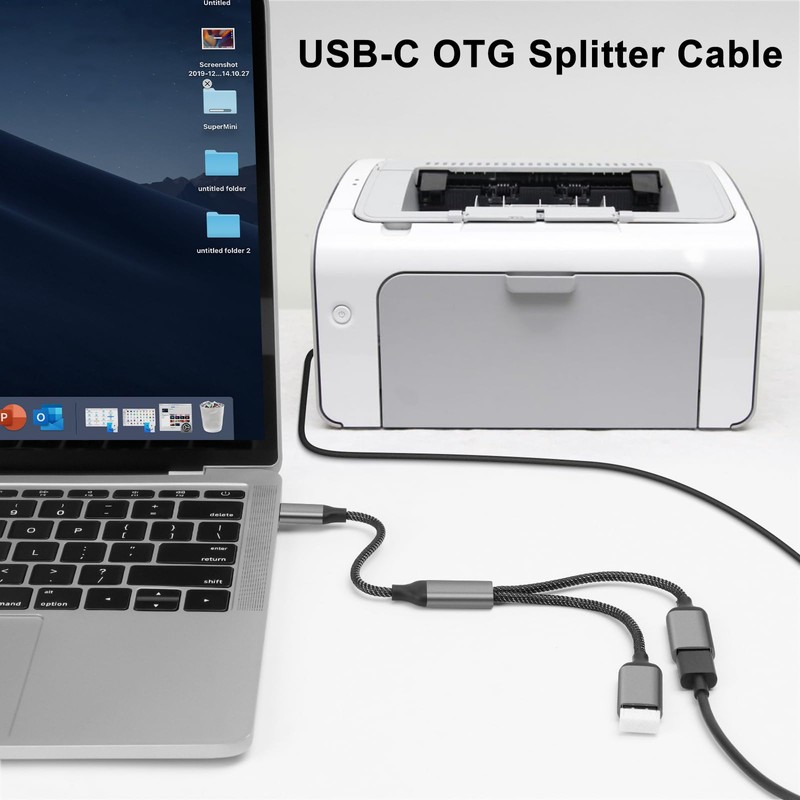 AIYEEN USB C Male to 2 USB Female Splitter Cable