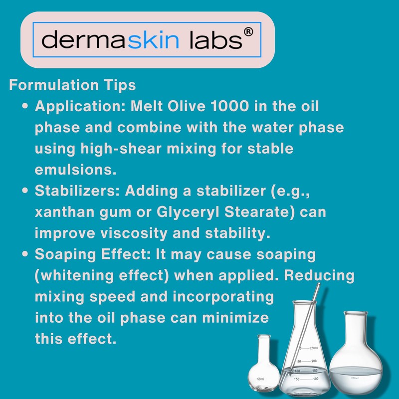Olive 1000 Emulsifier, Cetearyl Olivate, Sorbitan Olivate 1000 Plant-Based Emulsifier