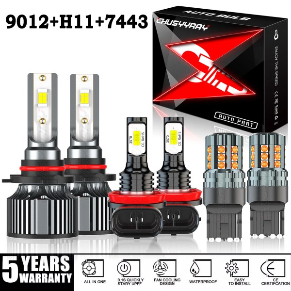 CHUSYYRAY For Toyota RAV4 2016 2017 LED Headlight High Low+Fog