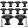 nutmanel Pack of 10 Furniture Knobs, Black Drawer Knobs, Cupboard
