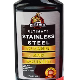 Ultimate Stainless Steel Stain Cleaner Polisher with Microfiber Cloth, 17oz