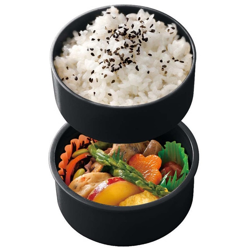 Skater ONWR1AG-A Anti-Bacterial Lunch Box, 2-Tier, Round, 16.9 fl oz