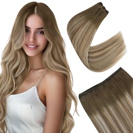 Easyouth Real Hair Bundles, 30 cm, White Blonde, 70 g, Remy Human Hair Wefts, Bundles, #1000