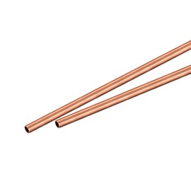 sourcing map Copper Round Tube 3mm OD 0.25mm Wall Thickness 300mm Length Pipe Tubing 2 Pcs