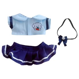 niannyyhouse 3.9 - 5.9 inches (10 - 15 cm), 7.9 inches (20 cm), Plush Costume, Shirt, Pants, Skirt, Accessories, Student Uniform Set, Cotton Doll, Dress Up (B-10 - 15 cm)