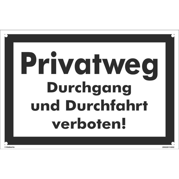 Kleberio® Pack 30/45/60 cm – Private Way, for Prohibited. –
