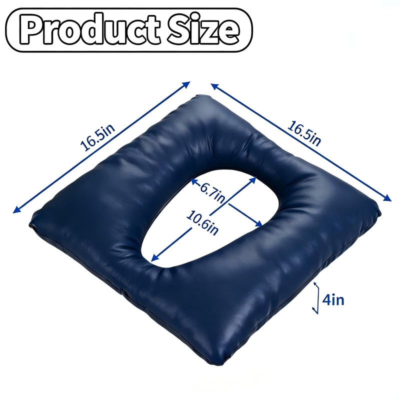 Bedside Commode Cushion Soft Toilet Seat Cushion 16.5" X 16.5"