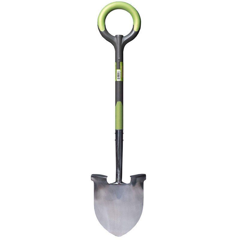 Radius Garden 202 PRO Ergonomic Stainless Steel Shovel, Original Green