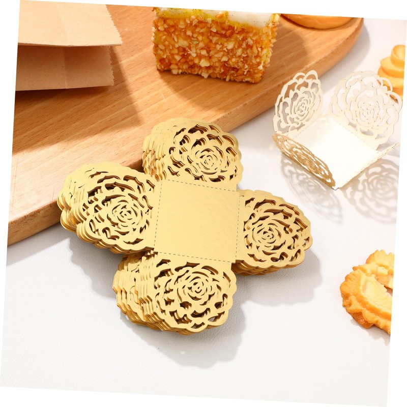 Truffle Wrappers Paper Candy Cups Gold Rose Truffle Cup Dessert