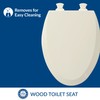 Bemis 1500EC Durable Wood Toilet Seat with Easy Clean Hinges,