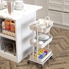 SimpleHouseware 3-Tier Kitchen Cart Multifunctional Rolling Utility Cart with Hanging