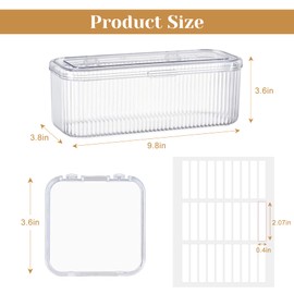 Press On Nail Orgnizer 14 PCS Clear Press On Nail Storage Boxes and 1 Big Storage box with 60 Pcs Adhesive Double Sided Tape,Press On Nail Packaging for Fake Nail Storage Nail Display Nail Salon.