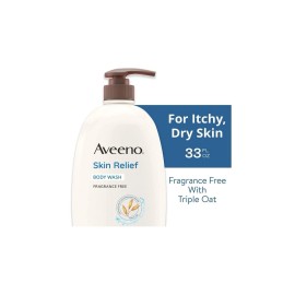Aveeno Skin Relief Body Wash with Triple Oat Formula Soothes Itchy and Dry Skin