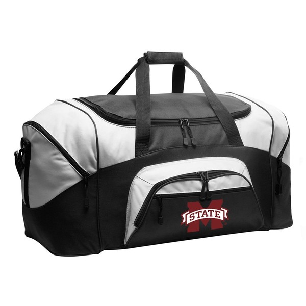 Large MSU Bulldogs Duffel Bag Mississippi State University Suitcase or Gym Bag for Men Or Her