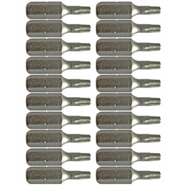 20 Pieces Torx Bits, T 15, 1/4 Inch x 25 mm, High-Performance Steel, Item No. 20212