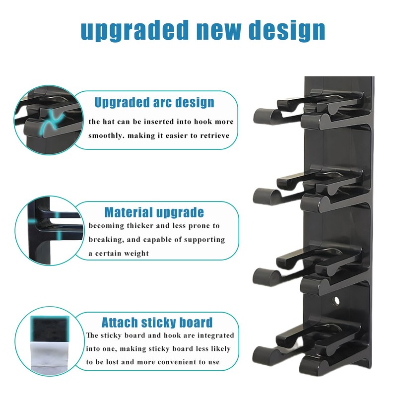 ACQTULOU 2 Pack Hat Organizer for Baseball Caps, Hat Rack