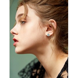 WINNICACA Celtic Knot Stud Earrings Hypoallergenic 925 Sterling Silver Celtic Knot Earring Studs Abalone Shell Celtic Jewelry for Women Dainty Irish Gifts for Daughter Mother Sisters