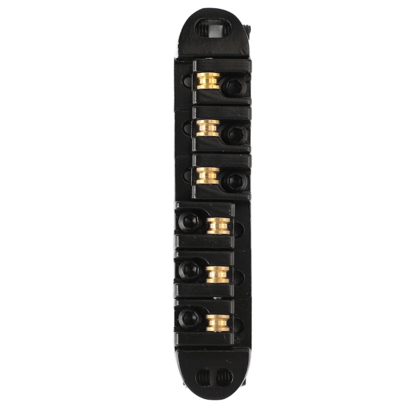 Guitar Roller Saddle Bridge Aluminium Alloy Black Tune Tailpiece Bridge