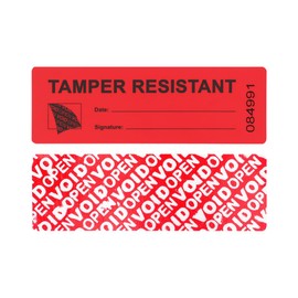 100pcs Transfer Tamper Evident Security Stickers Tape Warranty Void Resistant Labels Seals Safety Prevent Opened (3x9cm100pcs red