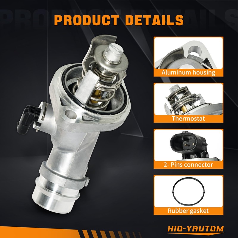 25500-2E085 Aluminium Engine Coolant Thermostat Housing Assembly Compatible with Hyundai